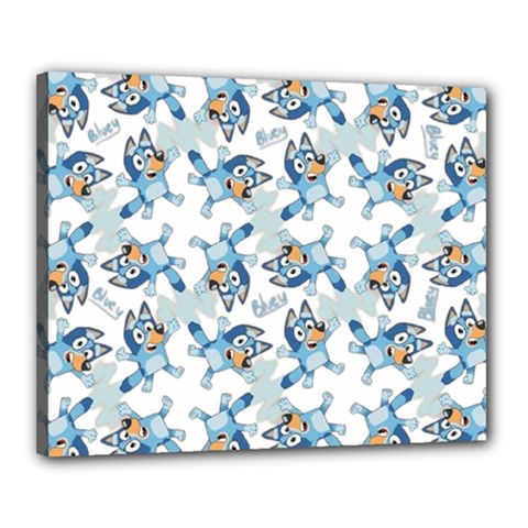 Bluey, Bluey merch, Bluey pattern, Bluey Bluey, bingo, Bluey design, bluey dog Canvas 20  x 16  (Stretched) from ArtsNow.com