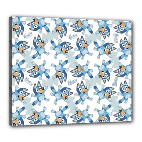 Bluey, Bluey merch, Bluey pattern, Bluey Bluey, bingo, Bluey design, bluey dog Canvas 24  x 20  (Stretched) from ArtsNow.com