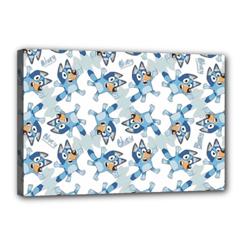 Bluey, Bluey merch, Bluey pattern, Bluey Bluey, bingo, Bluey design, bluey dog Canvas 18  x 12  (Stretched) from ArtsNow.com