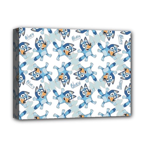 Bluey, Bluey merch, Bluey pattern, Bluey Bluey, bingo, Bluey design, bluey dog Deluxe Canvas 16  x 12  (Stretched)  from ArtsNow.com
