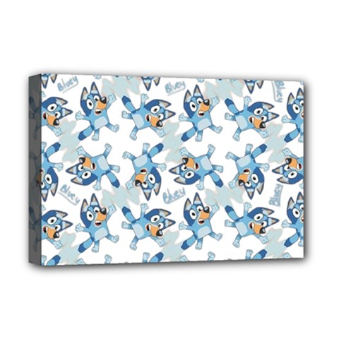 Bluey, Bluey merch, Bluey pattern, Bluey Bluey, bingo, Bluey design, bluey dog Deluxe Canvas 18  x 12  (Stretched) from ArtsNow.com