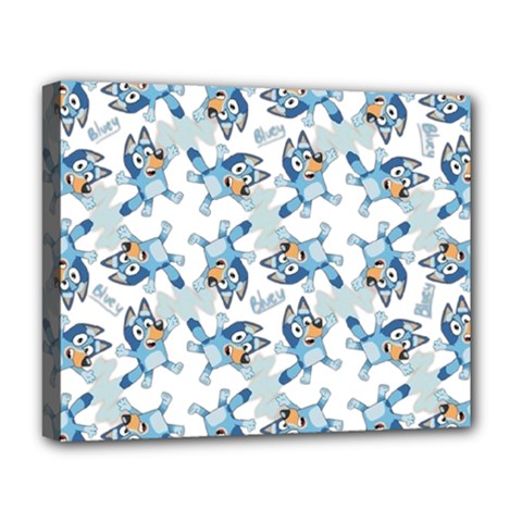 Bluey, Bluey merch, Bluey pattern, Bluey Bluey, bingo, Bluey design, bluey dog Deluxe Canvas 20  x 16  (Stretched) from ArtsNow.com