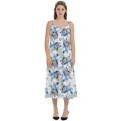 Casual Spaghetti Strap Midi Dress 
