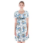Bluey, Bluey merch, Bluey pattern, Bluey Bluey, bingo, Bluey design, bluey dog Short Sleeve V-neck Flare Dress Bluey, Bluey merch, Bluey pattern, Bluey Bluey, bingo, Bluey design, bluey dog Short Sleeve V-neck Flare Dress
