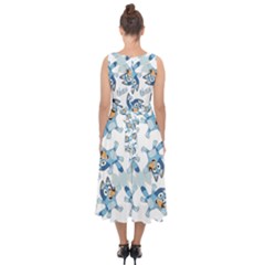 Midi Tie-Back Chiffon Dress 