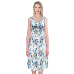Bluey, Bluey merch, Bluey pattern, Bluey Bluey, bingo, Bluey design, bluey dog Midi Sleeveless Dress from ArtsNow.com