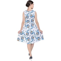 V-Neck Midi Sleeveless Dress  