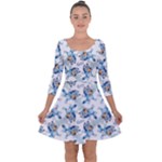 Bluey, Bluey merch, Bluey pattern, Bluey Bluey, bingo, Bluey design, bluey dog Quarter Sleeve Skater Dress Bluey, Bluey merch, Bluey pattern, Bluey Bluey, bingo, Bluey design, bluey dog Quarter Sleeve Skater Dress