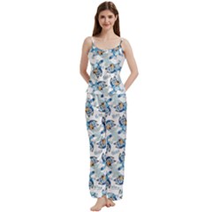 Bluey, Bluey merch, Bluey pattern, Bluey Bluey, bingo, Bluey design, bluey dog Spaghetti Top Long Pants Satin Pajamas Set from ArtsNow.com