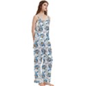 Spaghetti Top Long Pants Satin Pajamas Set 