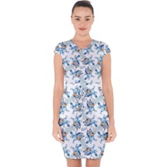 Capsleeve Drawstring Dress  
