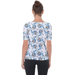 Shoulder Cut Out Short Sleeve Top 
