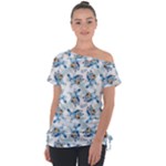 Bluey, Bluey merch, Bluey pattern, Bluey Bluey, bingo, Bluey design, bluey dog Off Shoulder Tie-Up T-Shirt Bluey, Bluey merch, Bluey pattern, Bluey Bluey, bingo, Bluey design, bluey dog Off Shoulder Tie-Up T-Shirt