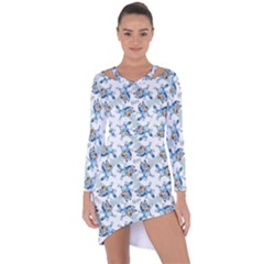 Asymmetric Cut-Out Shift Dress 