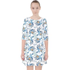 Quarter Sleeve Pocket Dress 