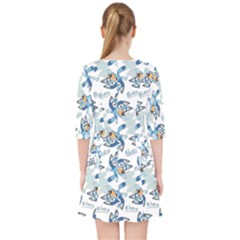 Quarter Sleeve Pocket Dress 