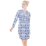 Bluey, Bluey merch, Bluey pattern, Bluey Bluey, bingo, Bluey design, bluey dog Button Long Sleeve Dress Bluey, Bluey merch, Bluey pattern, Bluey Bluey, bingo, Bluey design, bluey dog Button Long Sleeve Dress