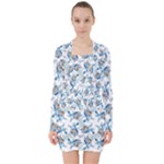 Bluey, Bluey merch, Bluey pattern, Bluey Bluey, bingo, Bluey design, bluey dog V-neck Bodycon Long Sleeve Dress Bluey, Bluey merch, Bluey pattern, Bluey Bluey, bingo, Bluey design, bluey dog V-neck Bodycon Long Sleeve Dress