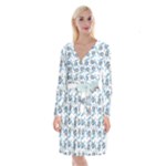 Bluey, Bluey merch, Bluey pattern, Bluey Bluey, bingo, Bluey design, bluey dog Long Sleeve Velvet Front Wrap Dress Bluey, Bluey merch, Bluey pattern, Bluey Bluey, bingo, Bluey design, bluey dog Long Sleeve Velvet Front Wrap Dress