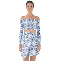 Off Shoulder Top with Skirt Set 