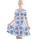 Bluey, Bluey merch, Bluey pattern, Bluey Bluey, bingo, Bluey design, bluey dog Quarter Sleeve A-Line Dress Bluey, Bluey merch, Bluey pattern, Bluey Bluey, bingo, Bluey design, bluey dog Quarter Sleeve A-Line Dress