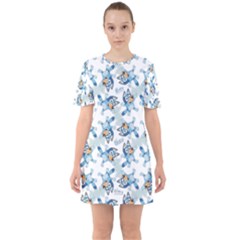 Sixties Short Sleeve Mini Dress 