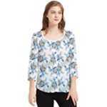 Bluey, Bluey merch, Bluey pattern, Bluey Bluey, bingo, Bluey design, bluey dog Chiffon Quarter Sleeve Blouse Bluey, Bluey merch, Bluey pattern, Bluey Bluey, bingo, Bluey design, bluey dog Chiffon Quarter Sleeve Blouse