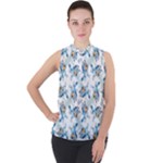 Bluey, Bluey merch, Bluey pattern, Bluey Bluey, bingo, Bluey design, bluey dog Mock Neck Chiffon Sleeveless Top Bluey, Bluey merch, Bluey pattern, Bluey Bluey, bingo, Bluey design, bluey dog Mock Neck Chiffon Sleeveless Top