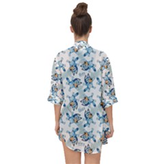 Open Front Chiffon Kimono 