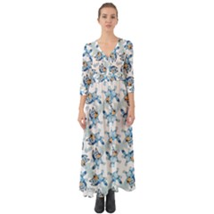 Button Up Boho Maxi Dress 