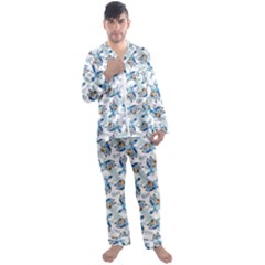 Men s Long Sleeve Satin Pajamas Set 