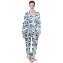 Women s Long Sleeve Satin Pajamas Set 