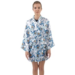 Long Sleeve Satin Kimono 