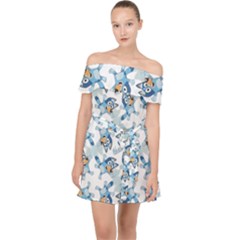 Off Shoulder Chiffon Dress 