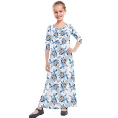 Kids  Quarter Sleeve Maxi Dress 