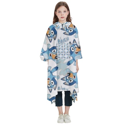 Bluey, Bluey merch, Bluey pattern, Bluey Bluey, bingo, Bluey design, bluey dog Kids  Hooded Rain Ponchos from ArtsNow.com