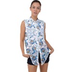 Bluey, Bluey merch, Bluey pattern, Bluey Bluey, bingo, Bluey design, bluey dog Sleeveless Chiffon Button Shirt Bluey, Bluey merch, Bluey pattern, Bluey Bluey, bingo, Bluey design, bluey dog Sleeveless Chiffon Button Shirt