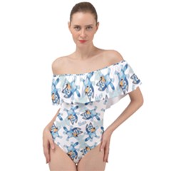 Off Shoulder Velour Bodysuit  