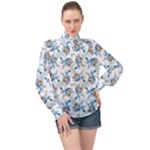 Bluey, Bluey merch, Bluey pattern, Bluey Bluey, bingo, Bluey design, bluey dog High Neck Long Sleeve Chiffon Top Bluey, Bluey merch, Bluey pattern, Bluey Bluey, bingo, Bluey design, bluey dog High Neck Long Sleeve Chiffon Top