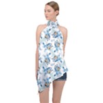 Bluey, Bluey merch, Bluey pattern, Bluey Bluey, bingo, Bluey design, bluey dog Halter Asymmetric Satin Top Bluey, Bluey merch, Bluey pattern, Bluey Bluey, bingo, Bluey design, bluey dog Halter Asymmetric Satin Top