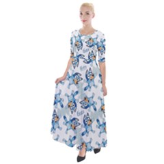Half Sleeves Maxi Dress 