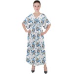 Bluey, Bluey merch, Bluey pattern, Bluey Bluey, bingo, Bluey design, bluey dog V-Neck Boho Style Maxi Dress Bluey, Bluey merch, Bluey pattern, Bluey Bluey, bingo, Bluey design, bluey dog V-Neck Boho Style Maxi Dress