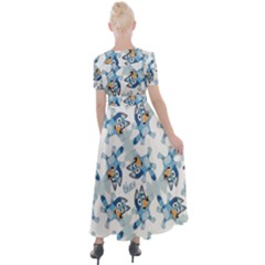 Button Up Short Sleeve Maxi Dress 
