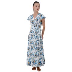Flutter Sleeve Maxi Dress 