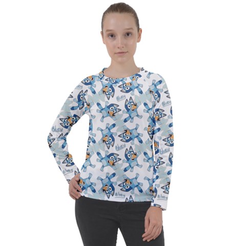 Bluey, Bluey merch, Bluey pattern, Bluey Bluey, bingo, Bluey design, bluey dog Women s Long Sleeve Raglan T