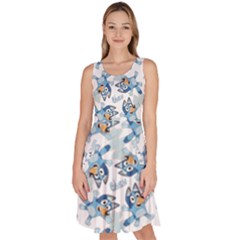 Knee Length Skater Dress With Pockets 