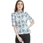 Bluey, Bluey merch, Bluey pattern, Bluey Bluey, bingo, Bluey design, bluey dog Frill Neck Blouse Bluey, Bluey merch, Bluey pattern, Bluey Bluey, bingo, Bluey design, bluey dog Frill Neck Blouse