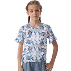 Kids  Cuff Sleeve Scrunch Bottom T-Shirt 
