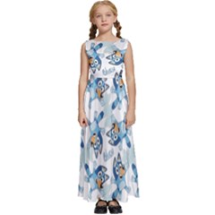 Kids  Satin Sleeveless Maxi Dress 