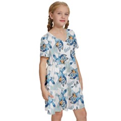 Kids  Short Sleeve Tiered Mini Dress 